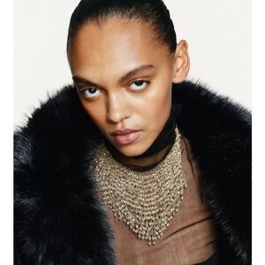 ZARA NWT STUNNING Shimmering Waterfall Necklace